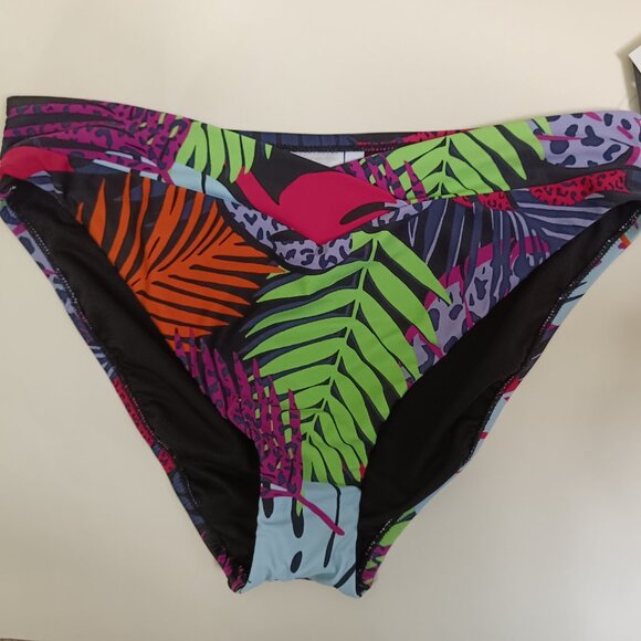 Bar III Womens Palm Prowl High Leg Bi Multi XL - Picture 2 of 5